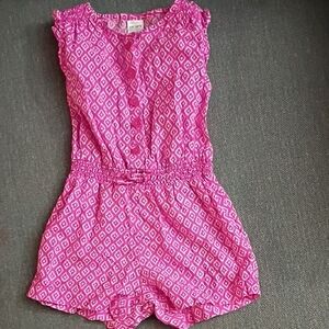 Carter's Pink Geometric Kids Romper